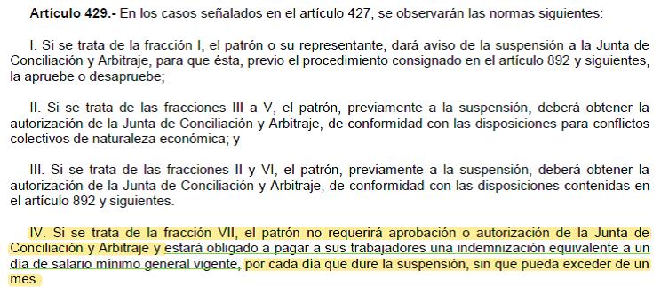 Suspension de relaciones de trabajo 5